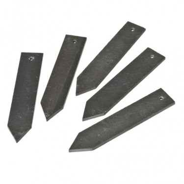 Steeketiketten van leisteen H 15 x 3 cm set à 5 stuks