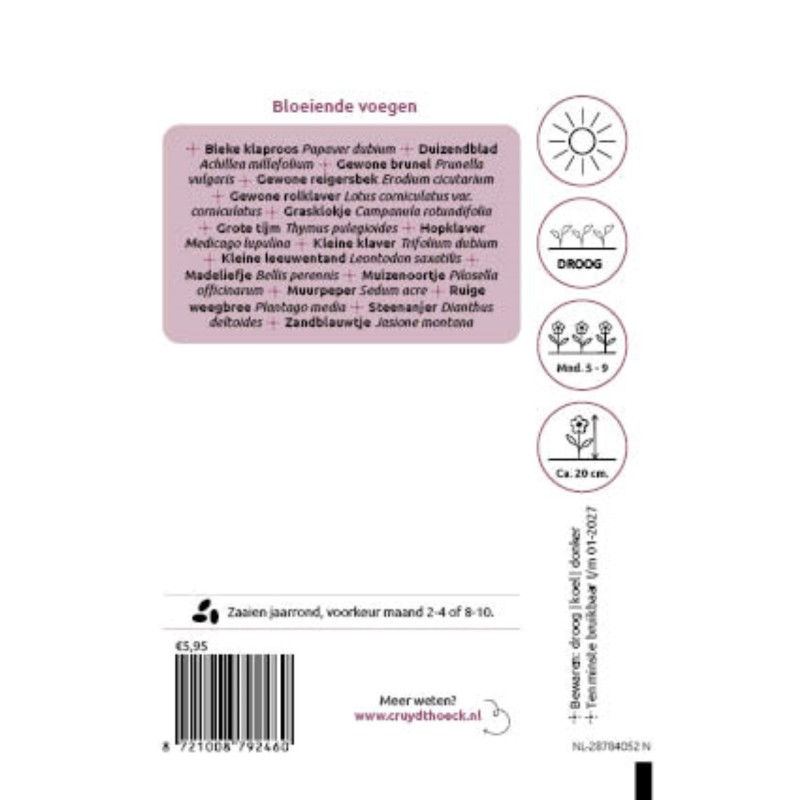 Bloeiende voegen - voor open bestrating en stapstenen