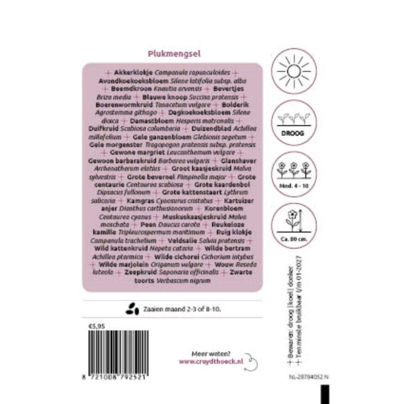 Plukmengsel - inheemse bloemen op de vaas