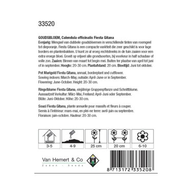 Calendula officinalis 'Fiesta Gitana' -zaden-