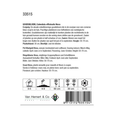 Calendula officinalis 'Nova' -zaden-