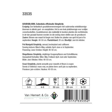 Calendula officinalis Simplicity (Goudsbloem) -zaden-