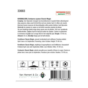 Centaurea cyanus 'Classic Magic' -zaden-