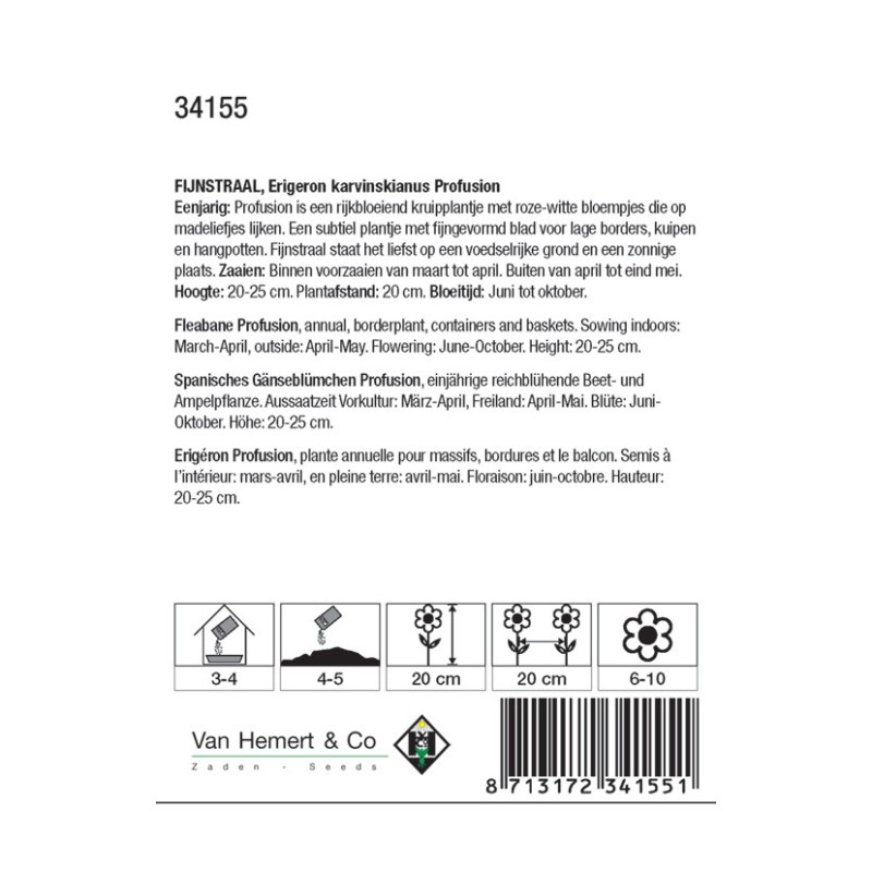 Erigeron karvinskianus 'Profusion' -zaden-