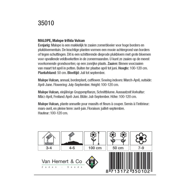 Malope trifida 'Vulcan' -zaden-