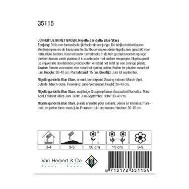 Nigella garidella 'Blue Stars' -zaden-