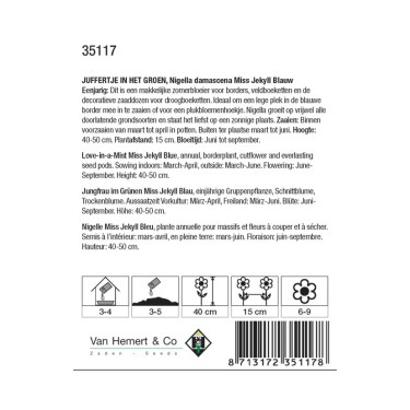 Nigella damascena 'Miss Jekyll Blauw' -zaden-