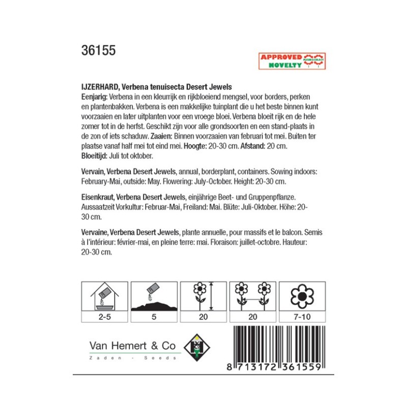 Verbena tenuisecta 'Desert Jewels' -zaden-