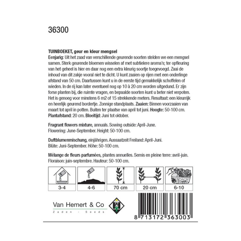 Tuinboeket in geur en kleur -zaden-