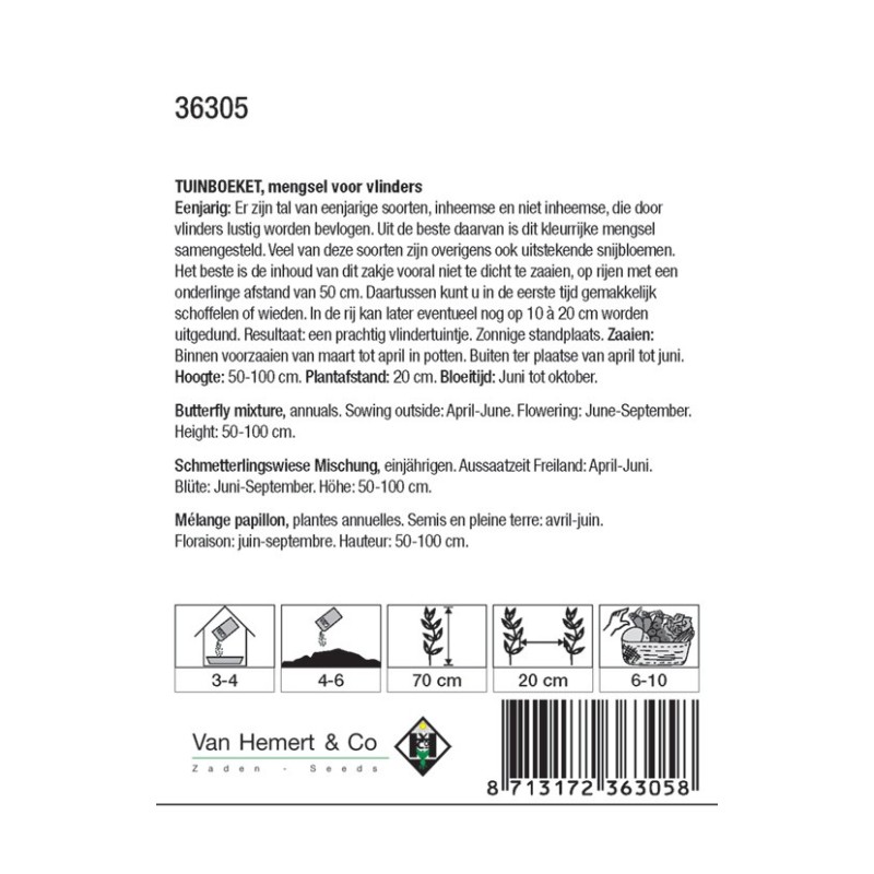 Tuinboeket voor vlinders -zaden-