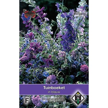 Tuinboeket, plukmengsel in blauw -zaden-