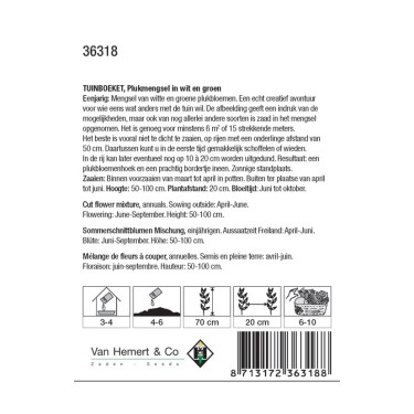 Tuinboeket in wit en groen -zaden-