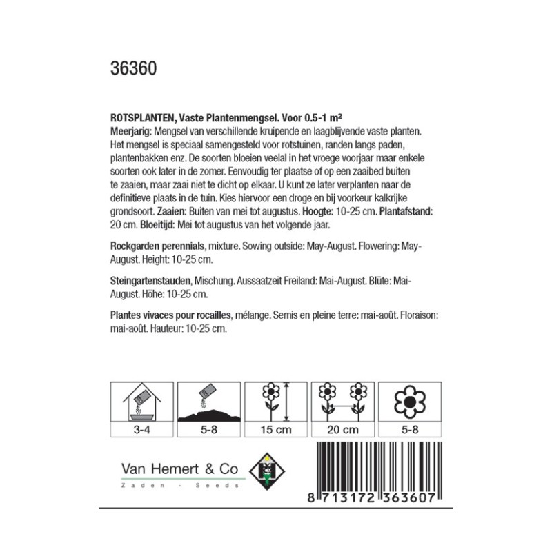 Rotstuinmengsel meerjarig -zaden-