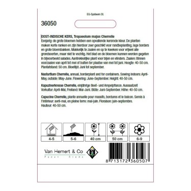 Tropaeolum majus nanum 'Cherelle' -zaden-