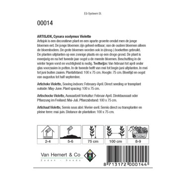 Artisjok, Cynara scolymus 'Violette' -zaden-