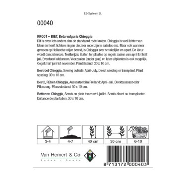 Biet - Kroot, Beta vulgaris 'Chioggia' -zaden-