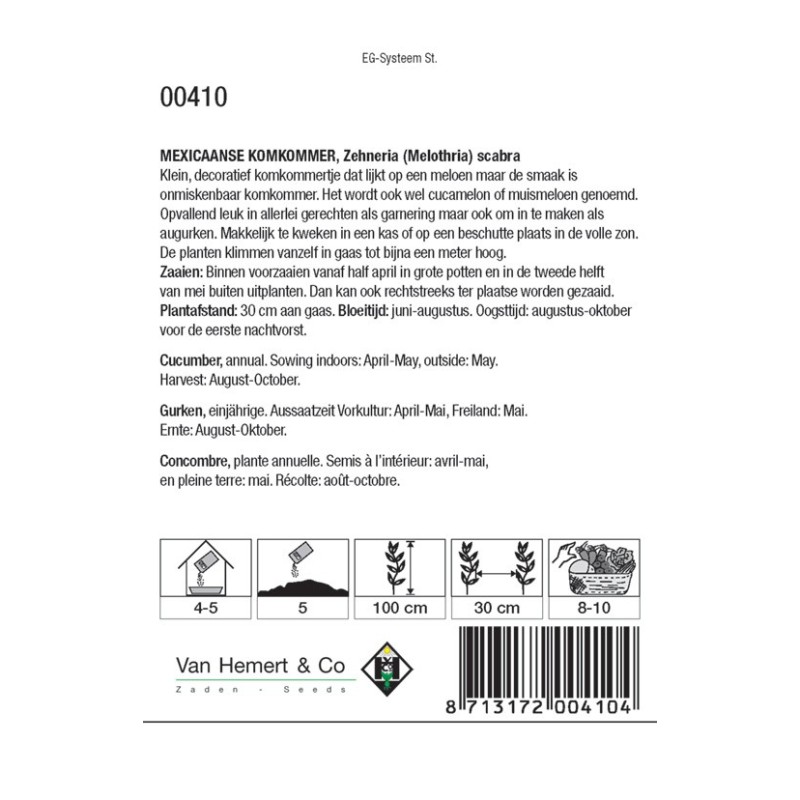 Mexicaanse Komkommer, Zehneria scabra -zaden-