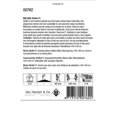 Meloen, Cucumis melo 'Stellio F1' -zaden-