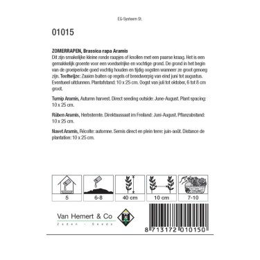 Zomerrapen, Brassica rapa 'Aramis' -zaden-