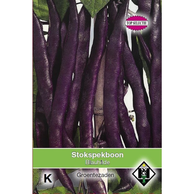 Stokspekboon, Phaseolus vulgaris 'Blauhilde',  30 gr. -zaden-