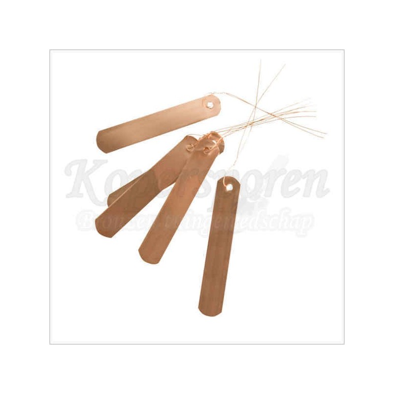 Plantlabel van koper, 10 stuks