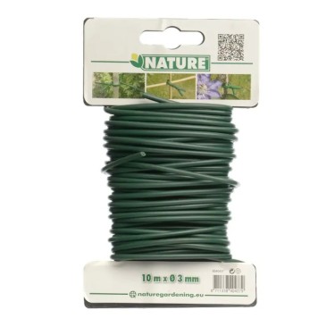 Bindband, rubberband groen met ijzeren kern Ø 3 mm x 10 m 
