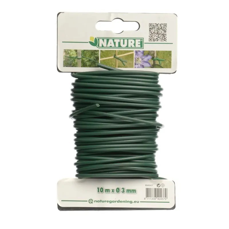 Bindband, rubberband groen met ijzeren kern Ø 3 mm x 10 m 