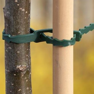 Bindband, universeel  met rattenstaartsluting groen 17 cm set à 40 stuks