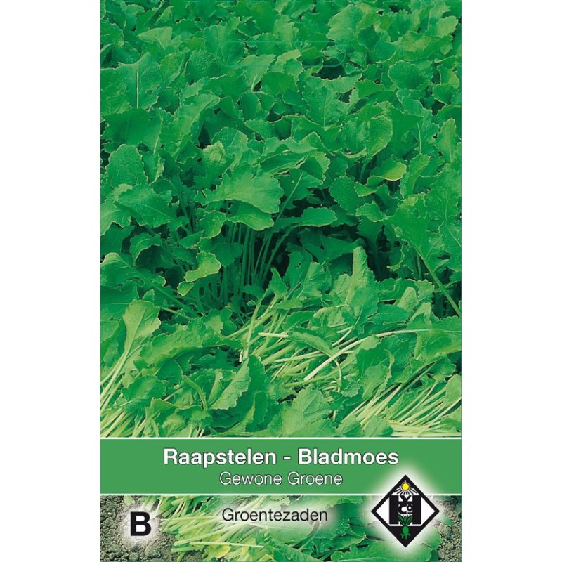 Raapstelen - Bladmoes, Brassica campestris 'Gewone Groene'