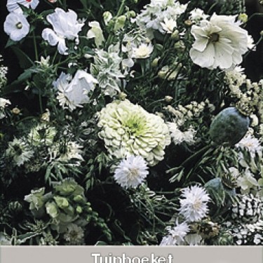 Tuinboeket in wit en groen